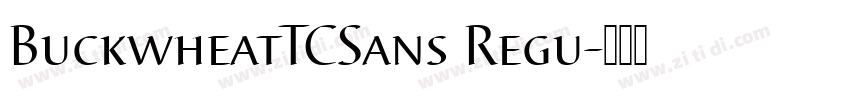 BuckwheatTCSans Regu字体转换